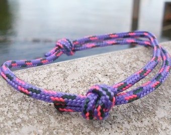 Surfer bracelet sailor bracelet purple pink 3 mm