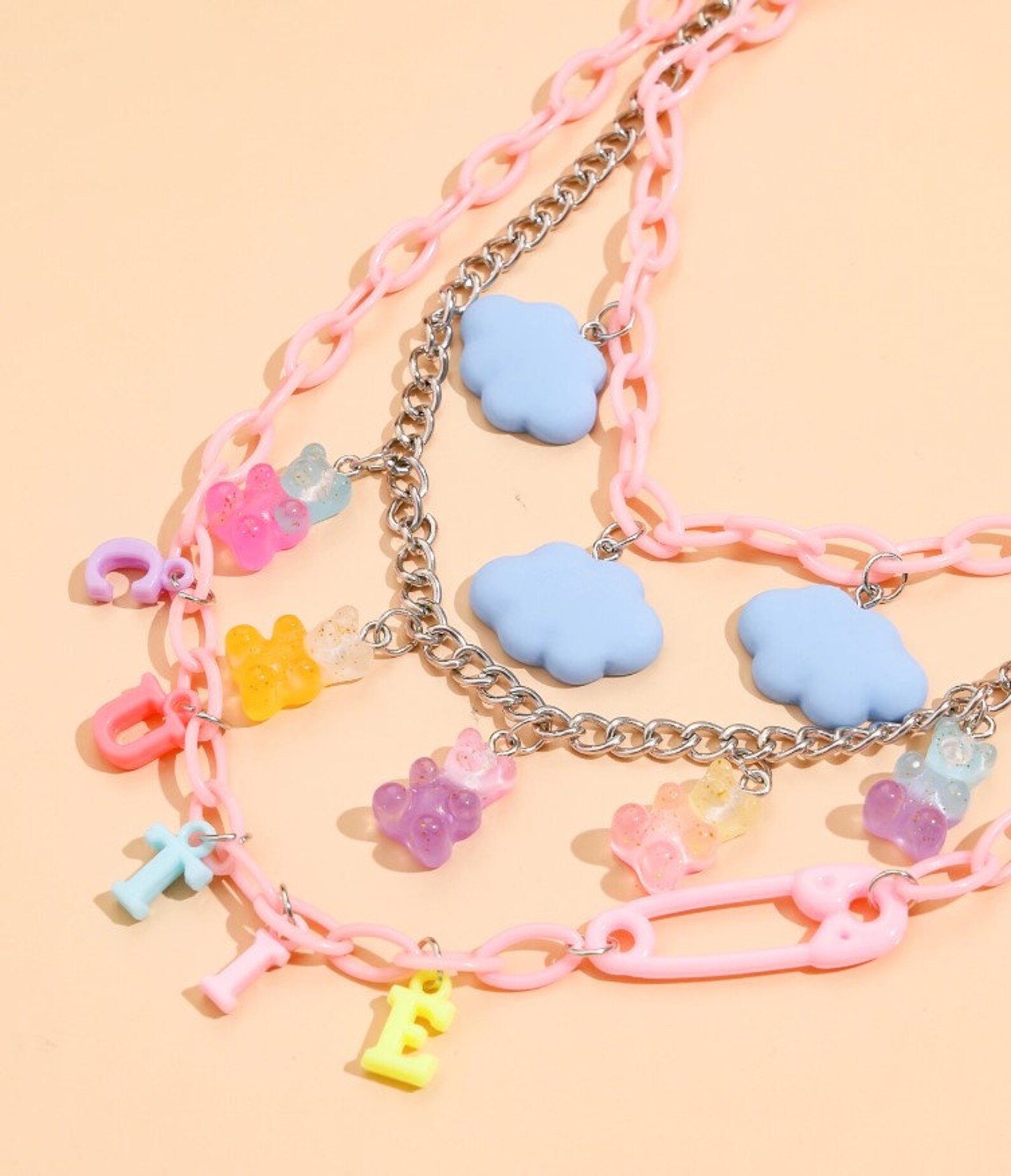Cute Pastel Charm Necklace / Tik Tok E-girl E-boy Emo | Etsy