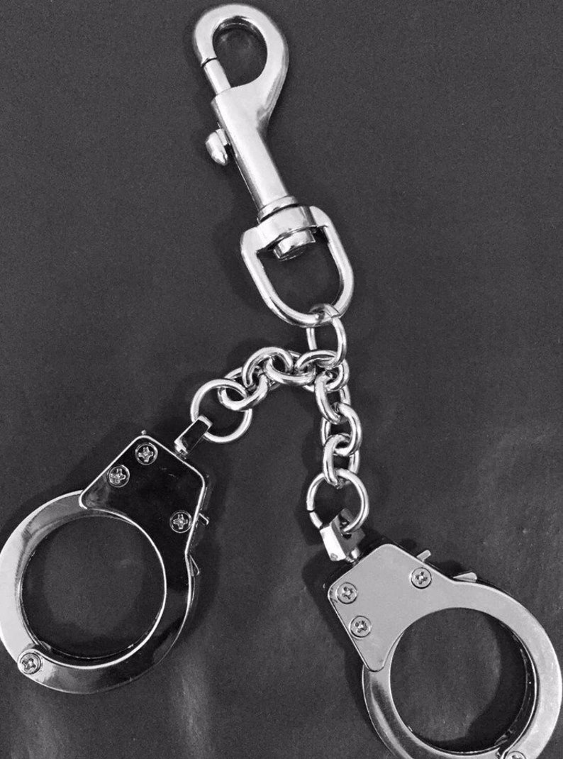 Handcuffs Keychain Accessory for wallet chains and belts