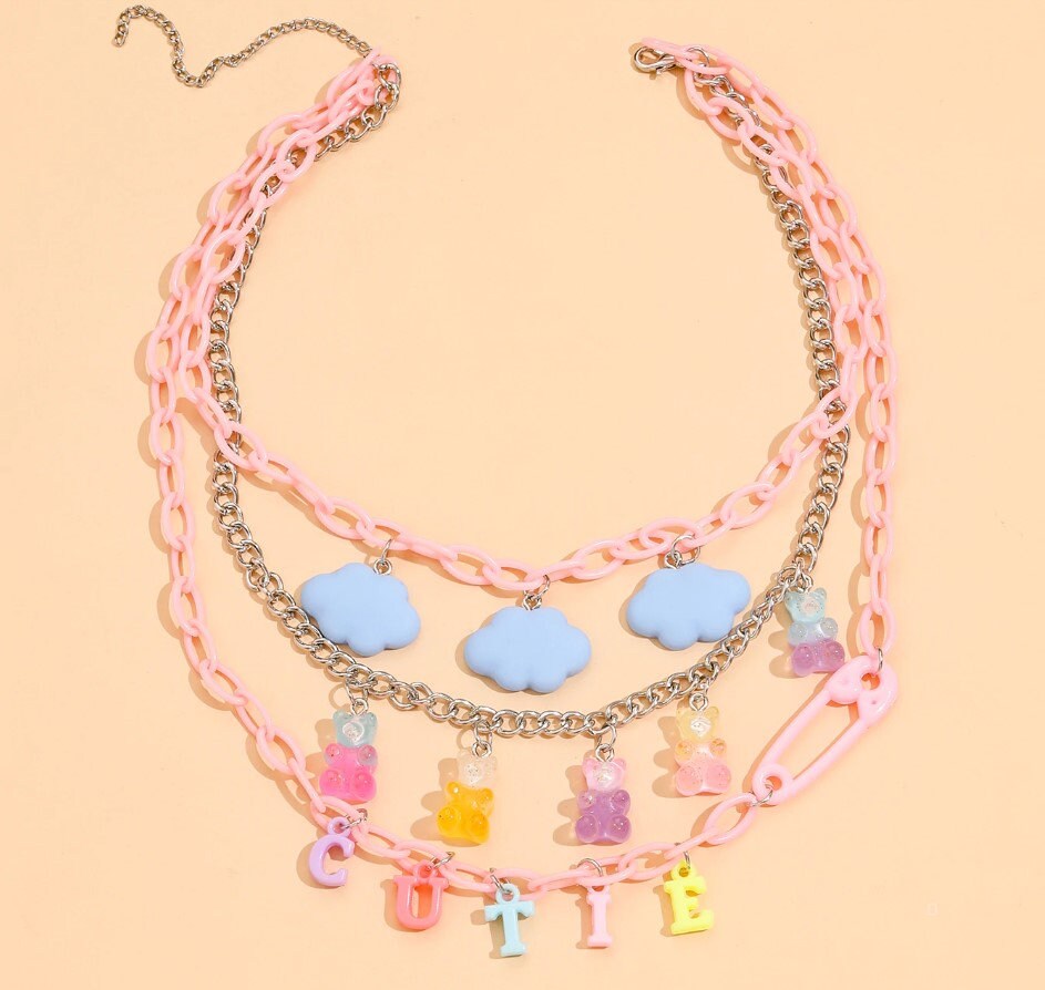 Cute Pastel Charm Necklace / Tik Tok e-girl e-boy emo | Etsy