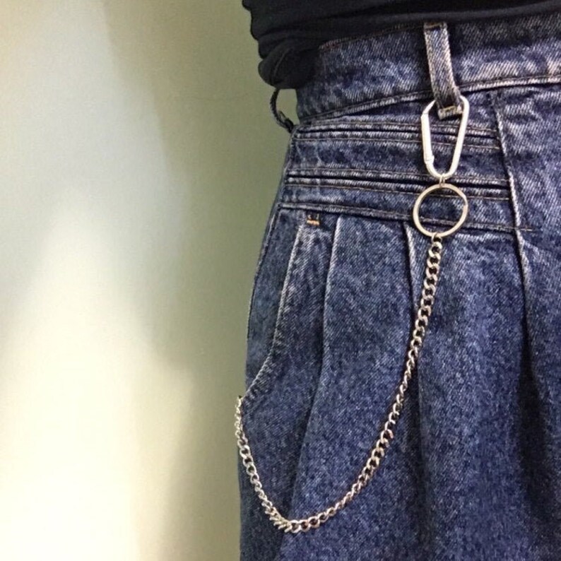 Minimalist Single Chain Wallet Chain Grunge Vintage Punk Emo Etsy France