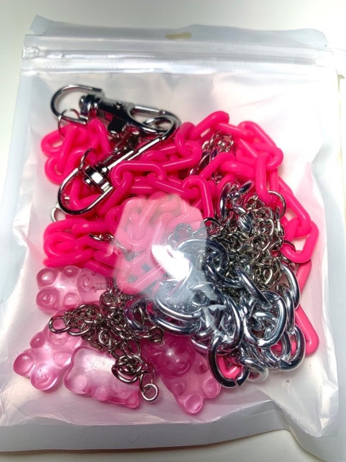 Cute Alternative Pink Charm Necklace / Tik Tok egirl eboy Etsy