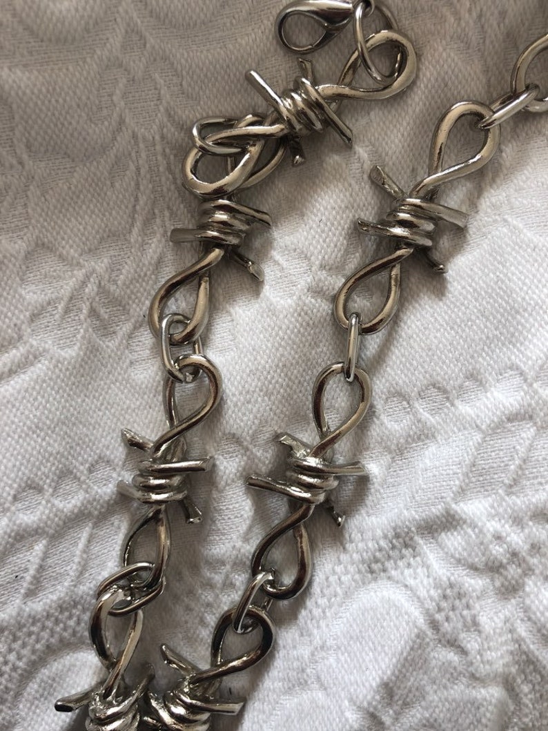 Barbed Wire Choker Necklace Grunge Vintage Punk Emo Accessory Etsy
