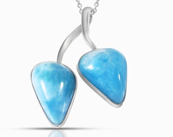 Larimar Pendant - Deep Blue Waters | 925 sterling silver | authentic top quality stone | Dominican Jewelry Handcrafted by Larimar Magic.