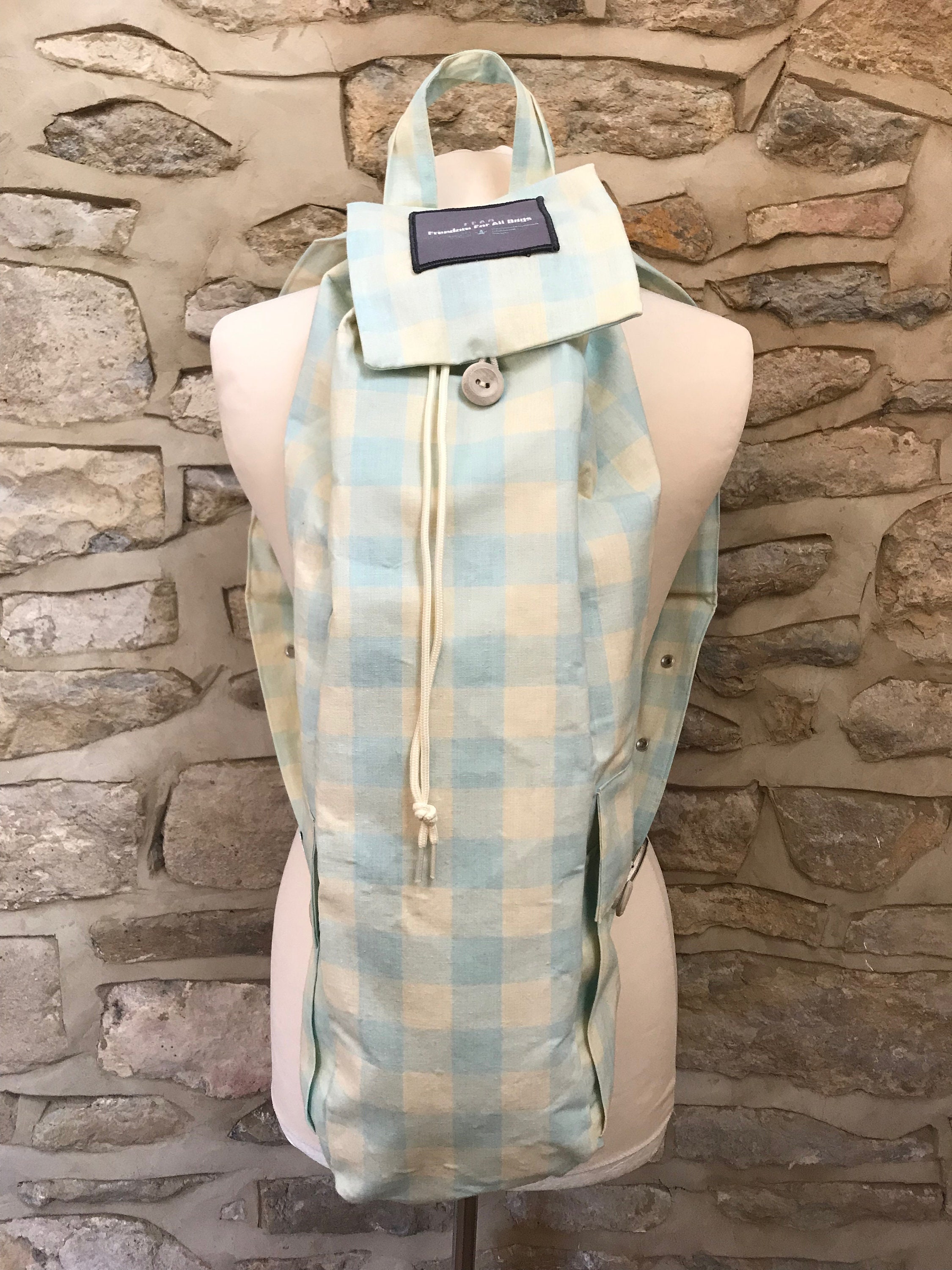 pale yellow backpack