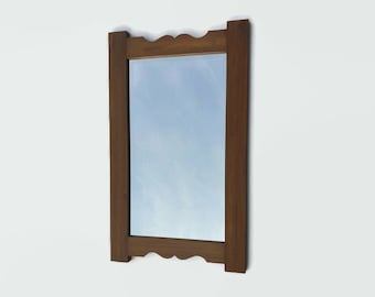 mirror with frame in reclaimed wood