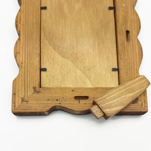 shaped photo frame in old wood, for table or wall image 10