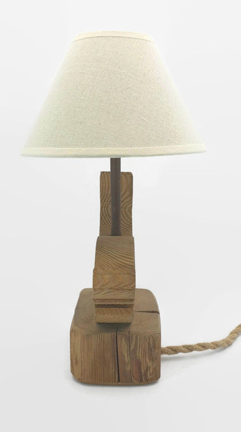 Wooden table lamp image 6