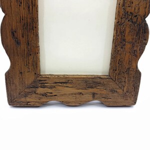 shaped photo frame in old wood, for table or wall image 5