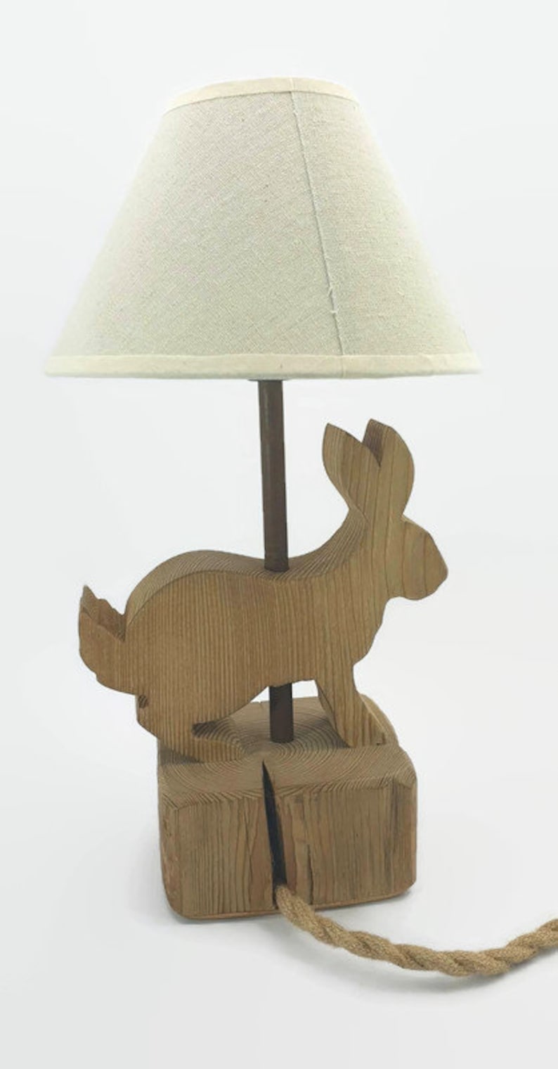 Wooden table lamp image 7