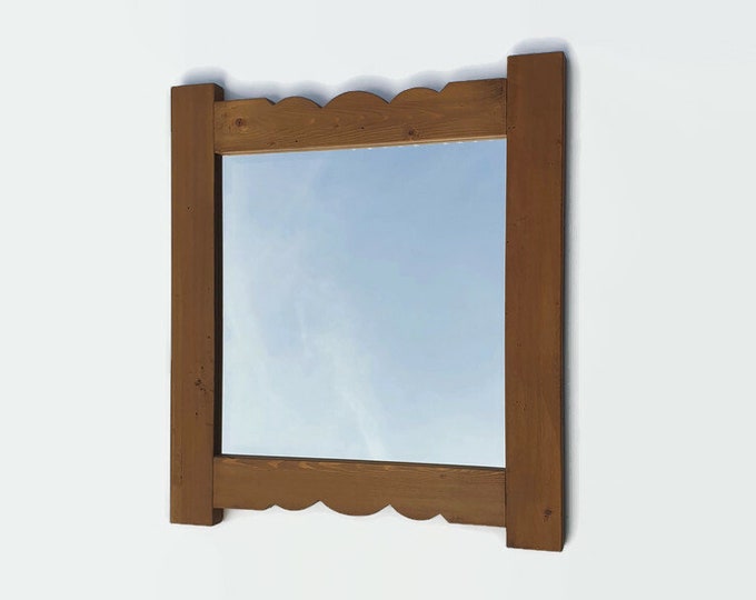 mirror with frame in reclaimed wood