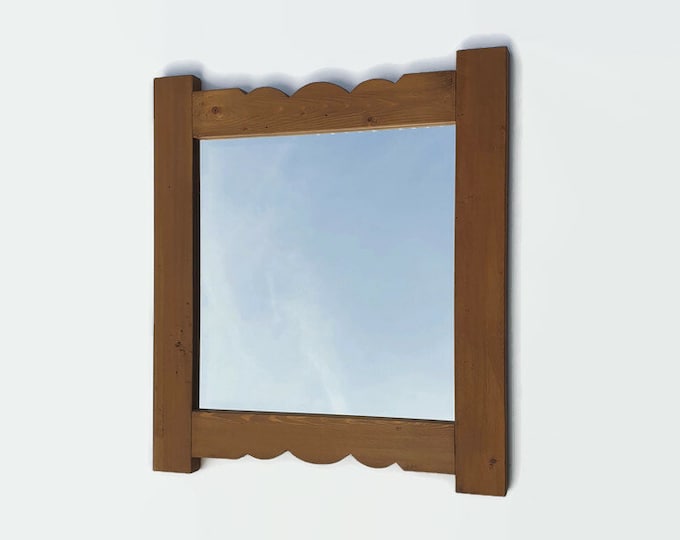 mirror with reclaimed wood frame