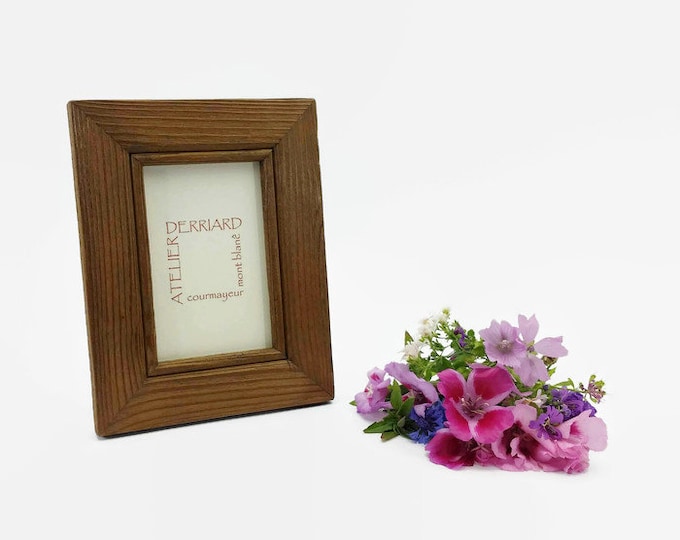 rustic frame in waxed solid wood, for table or wall