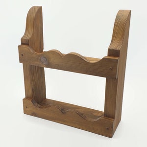 Double shelf in recycled wood, width 35 cm