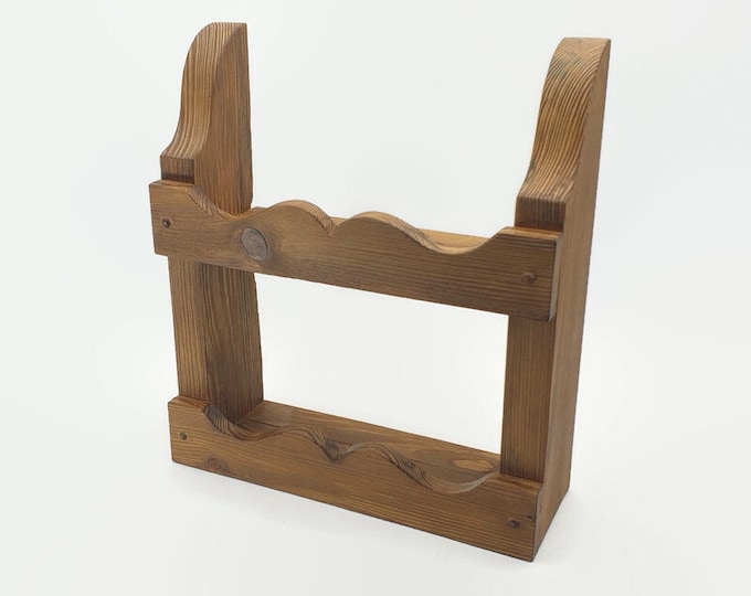 double shelf in recycled wood width cm 35