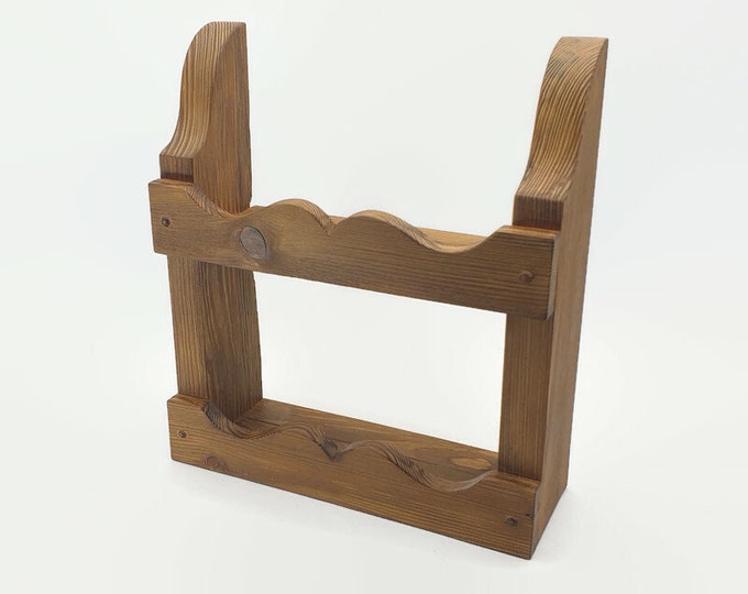 Double shelf in recycled wood, width 35 cm