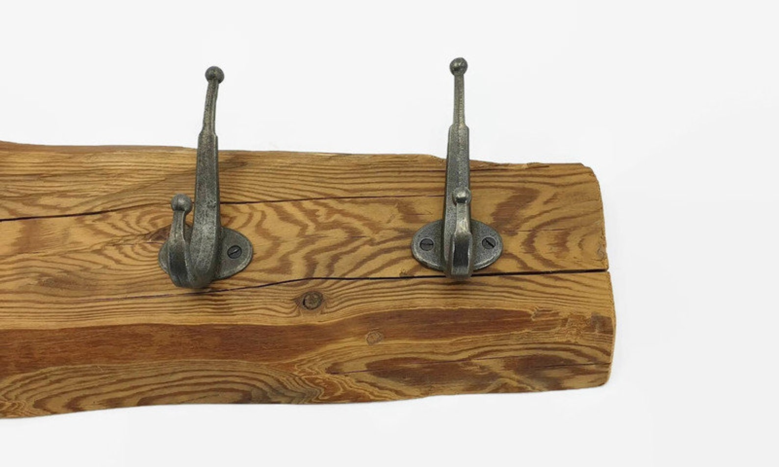 Rustic Wall Hanger Reclaimed Old Wood With 3 Hooks Etsy UK
