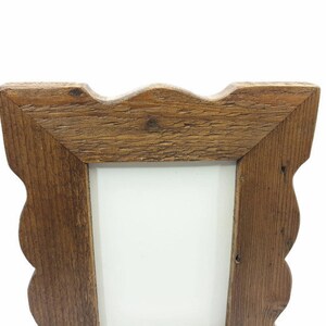 shaped photo frame in old wood, for table or wall image 4