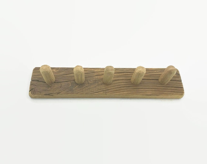 rustic wall coat rack, made of reclaimed old wood