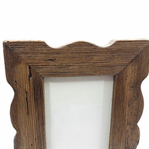 shaped photo frame in old wood, for table or wall image 6