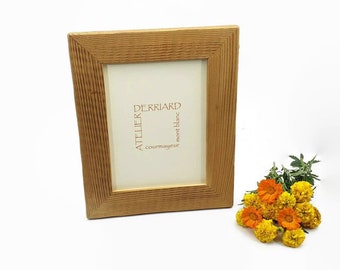 photo frame in old reclaimed wood, wall or table