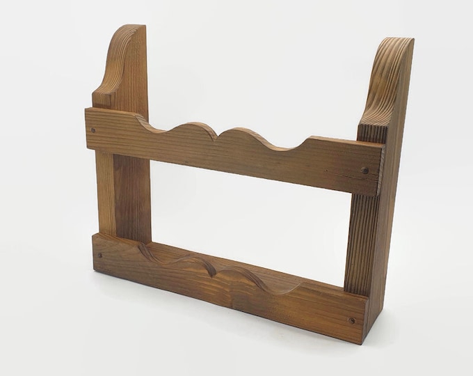 double shelf in recycled wood, width 45 cm
