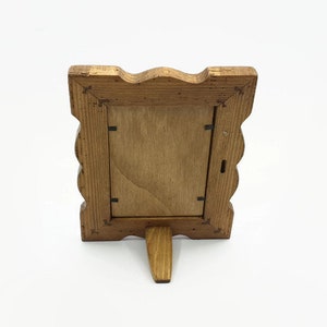 shaped photo frame in old wood, for table or wall image 9
