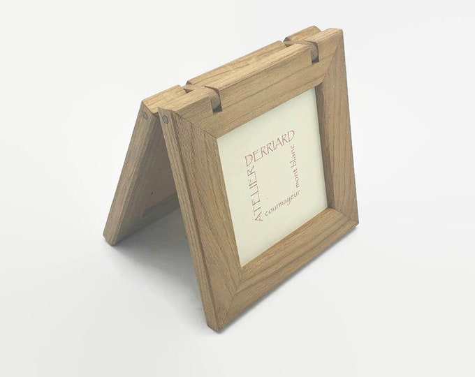 Multi-position table and wall photo frame for 2 photos