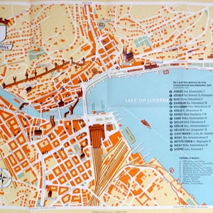 Map of Lucerne (c1955)
