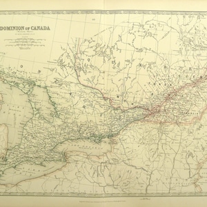 Dominion of Canada (Western Sheet) - antike Landkarte (1881)