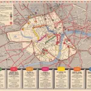 Krönungskarte von London (2.6.1953)