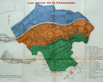 Barcelona - Las Zonas de la Exposición International de Barcelona (1929)