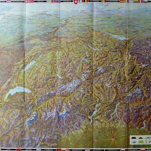 Carte de la Suisse a Vol d'Oiseau (1938)