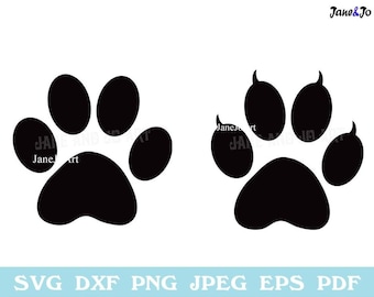 Paw SVG, Cat Paw Svg, Dog Paw Svg, Pet Paw svg ,Animal paw svg,Silhouette or Cricut,PAW Print SVG Cut Files , T shirt Digital Printable Bear