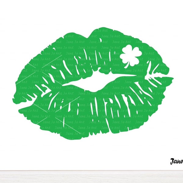 St patricks day svg,Distressed Kiss svg,Lips Kiss SVG Circut cut files,St patricks day shirt svg Boys Gilrs,Clover Leaf Grunge Iron on DXF