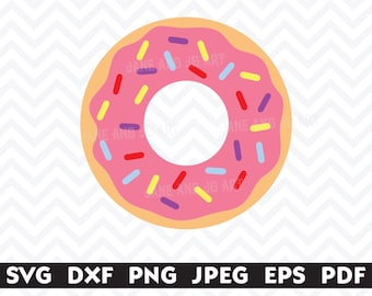 Donut svg, Doughnut SVG, Circuit cut files, Silhouette Cut Files, cake svg, Candy, Donut Cut File, Sprinkle Donut SVG file, Printable Donut, Vector