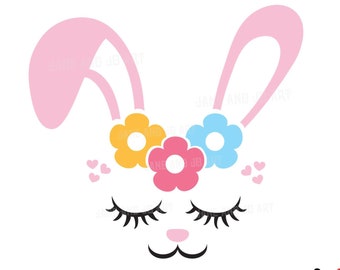 Bunny Face SVG,Bunny Svg,Cute Easter Bunny Svg,Bunny Face Svg,Bunny Clipart,Bunny Face shirt,Bunny Head SVG, Easter svg,Cut Files,rabbit svg