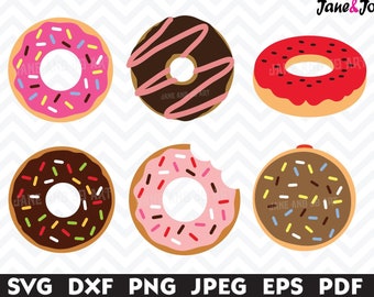 Donut SVG, Donut SVG, Circut-klippfiler, Silhuett-klippfiler, tårta-svg, godis, Donut-klippfil, Sprinkle Donut SVG-fil, utskrivbar donut, design