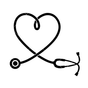 Hart Stethoscoop SVG, Stethoscoop Svg Essentiële Werknemer Svg, Dokter Svg, Verpleegkundige SVG Stethoscoop Png Clipart Shirt, DXF Eps Jpg Ziekenhuisverpleegkundige