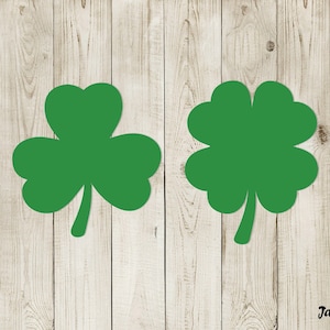 Archivo SVG de trébol, archivos de corte de svg Cricut del día de San Patricio, imágenes prediseñadas de trébol, vector de hoja de trébol, camisa del día de San Patricio, hoja de trébol Svg dxf