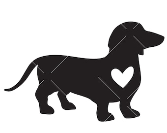 I Love Dachshunds SVG Daschund Heart Svg Dog Svg Animal Svg Daschund SVG Daschund PNG Silhouette Cut Files Circut Clipart Shirt Digital file
