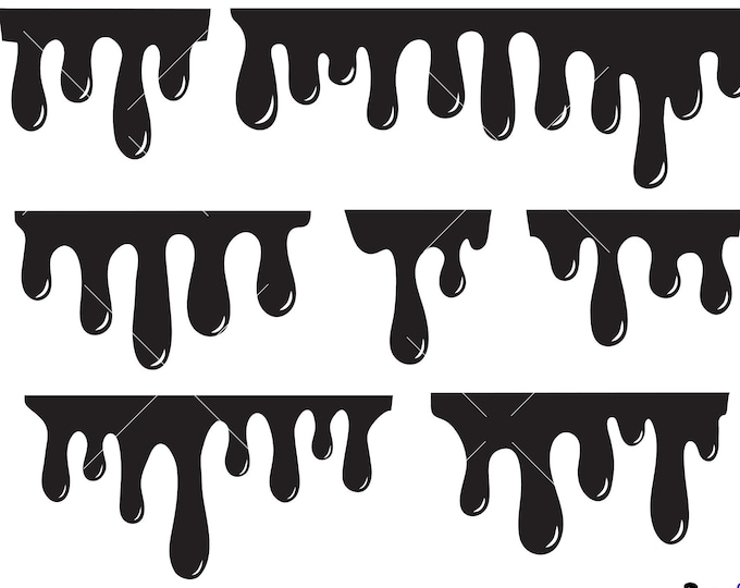 Dripping Borders Svgdripping Svgdripping Borders - Etsy