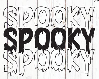 Spooky SVG, Spooky Clipart ,Halloween svg png ,Spooky shirt svg, Spooky Vibes svg, Halloween shirt svg, trick or treat svg, Ghost svg dxf