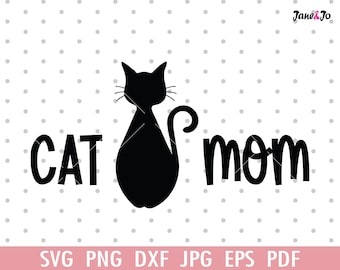 Cat Mom SVG,Cat Mom Clipart,Cut file Cat Mama SVG cutting file Fur Mom Life lady Cat lovers,Funny Cats Silhouette Cricut Die Cut Vinyl Shirt