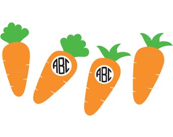 Carrot SVG, carrot monogram svg, Carrot Split Monogram , Carrot Clipart, Vector Dxf png Pdf Eps files, Easter bunny svg,Cricut Cut Files svg