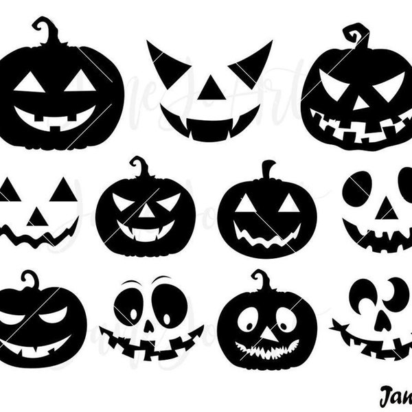 Halloween Jack-O-Lantern SVG, Pumpkin Halloween faces svg,cut files cricut silhouette cameo,Pumpkin Faces Svg,Cricut,jack o lantern svg face