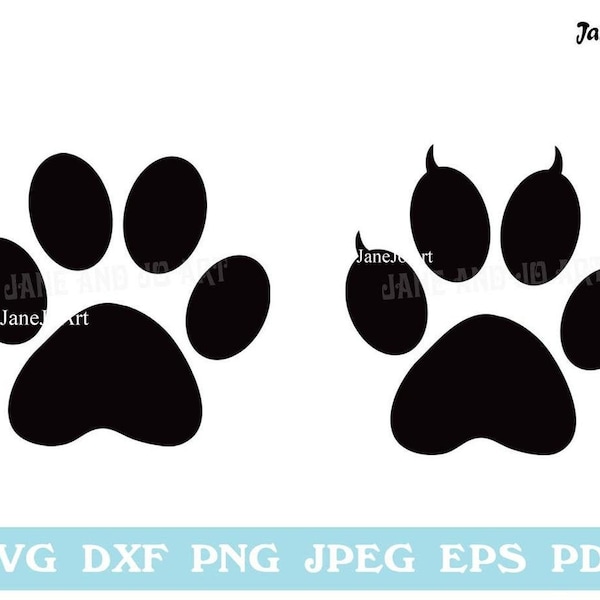 Paw SVG, Cat Paw Svg, Dog Paw Svg, Pet Paw svg ,Animal paw svg,Silhouette or Cricut,PAW Print SVG Cut Files , T shirt Digital Printable Bear