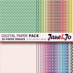 Digitales Papier Dreieck, Dreieck-Muster, digitale Papiere Dreiecke, geometrische bunten Dreieck, Hintergrund, Karten, bedruckbar, Instant Download