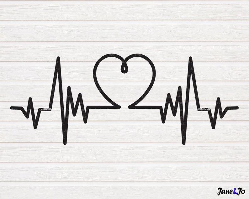 Download Heart beat SVG Ekg svg Heartbeat Clipart Vector Cut files ...