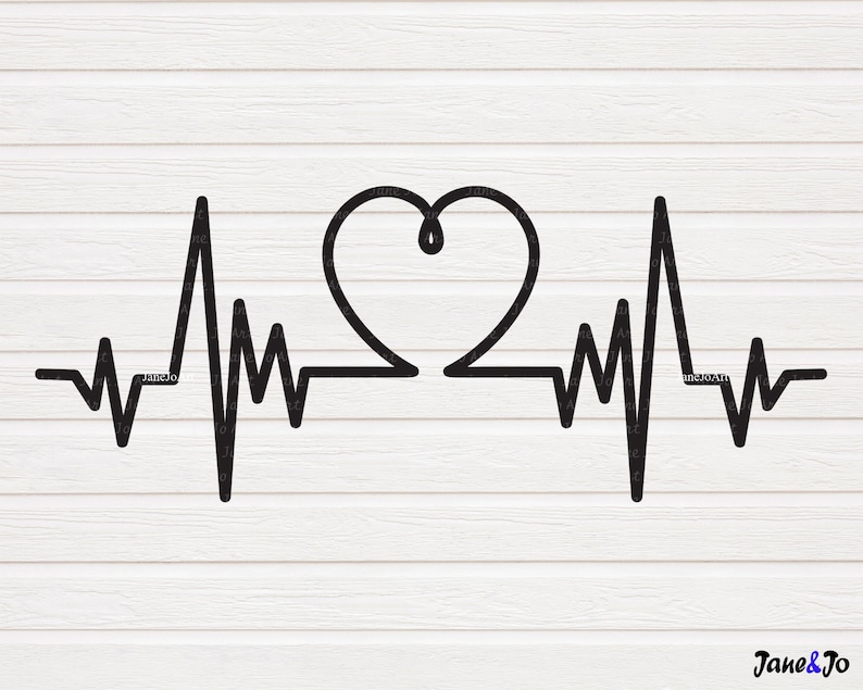 Download Heart beat SVG Ekg svg Heartbeat Clipart Vector Cut files ...